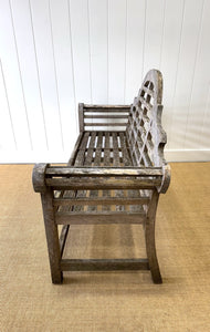 A Stylish English Teak Garden Bench