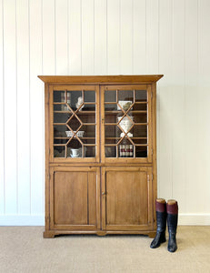 A 19th Century English Pine Bookcase Cabinet or Hutch