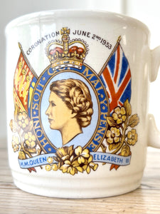Collectible Vintage Elizabeth II Coronation Cup by Royal Winton, 1953