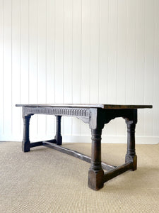 An Antique 18th Century English Country Oak 6ft Refectory Style Table