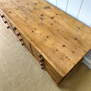 A Large Antique English Bank of Drawers Sideboard or Server c1890
