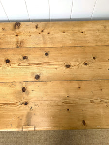 An Antique English Country Pine 7ft Dining Table