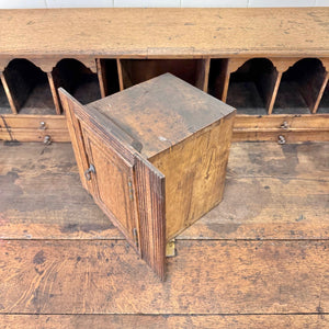 An Antique English Georgian Cumbrian Washed Oak Slant Front Desk
