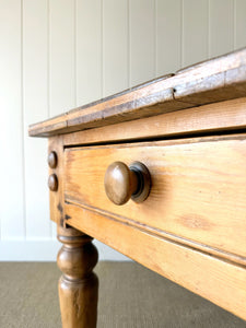 An Antique English Country Pine 6ft Dining Table and 54" Wide