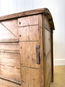 An Swedish Pine Domed Top Blanket Box or Toy Box Early 19th Century