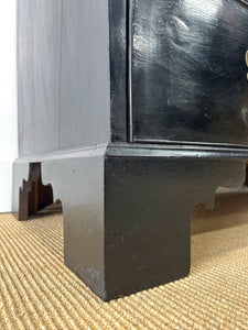 An Ebonized Antique English Chest of Drawers/Dresser