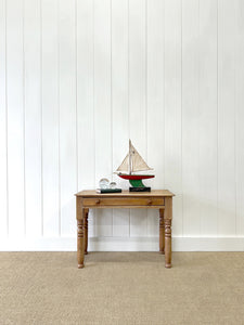 A Low English Country Pine Console Table