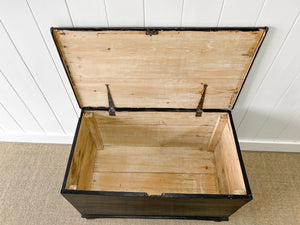 An Ebonized English Pine Blanket Box or Toy Box Early 19th Century