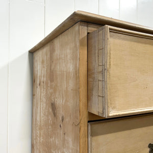 A Tall 19th Century English Pine Chest of Drawers/Dresser