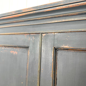 A Handsome English 19th Century Ebonized Pine Housekeeper's Cupboard