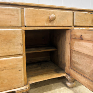 An English Country 7 Drawer Pine Buffet or Sideboard