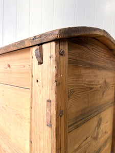 An Swedish Pine Domed Top Blanket Box or Toy Box Early 19th Century