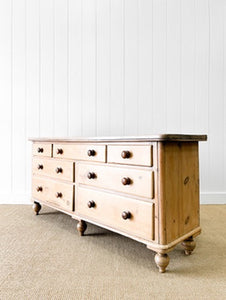 An Antique English Pine Sideboard