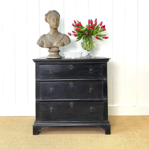 An Ebonized Antique English Chest of Drawers/Dresser The Parsons Nose Antiques An Ebonized Antique English Chest of Drawers/Dresser The Parsons Nose Antiques