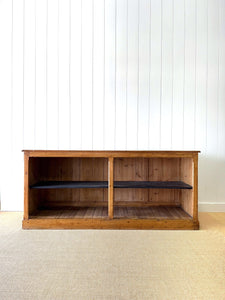 A Large Rustic Antique English Pine Shop Counter c1890