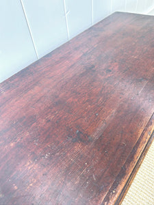 An English Pine Blanket Box or Small Low Coffee Table With Iron Handles c1850