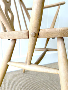 An English Country Mid-century Arm Blond Chair