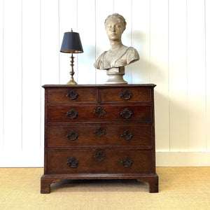 A Wonderful English Georgian Oak Chest of Drawers c1740
