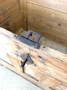 An Swedish Pine Domed Top Blanket Box or Toy Box Early 19th Century
