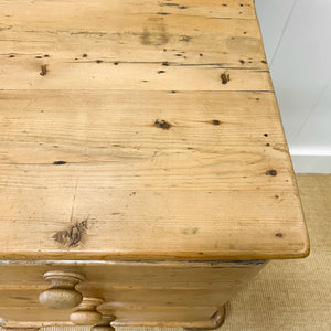 An English Country 7 Drawer Pine Buffet or Sideboard