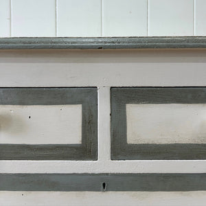 An Antique English Folky Painted Pine Chest of Drawers Dresser c1890