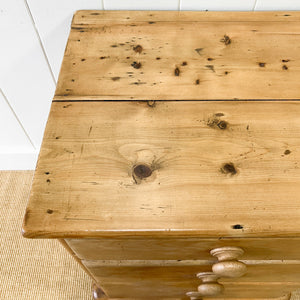 An English Country 7 Drawer Pine Buffet or Sideboard