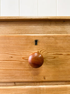 An Antique English Pine Chest of Drawers Dresser c1890 with Gallery