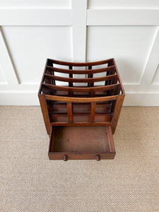 A Delightful And Rare Georgian Mahogany Canterbury or Magazine Newspaper Holder