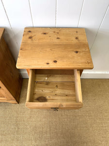 A Charming Pair of Pine Nightstands