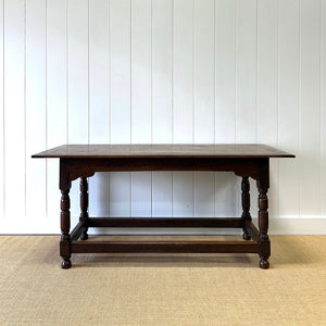 An Antique English Country 5.5 ft Narrow Kitchen Dining Table or Sideboard