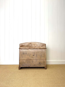 An Antique English Pine Chest of Drawers Dresser with Gallery c1890