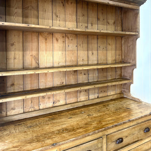 A Large Rustic Charming Pine Welsh Dresser or Cupboard