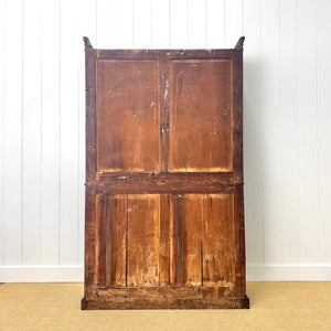 A Handsome English 19th Century Ebonized Pine Housekeeper's Cupboard