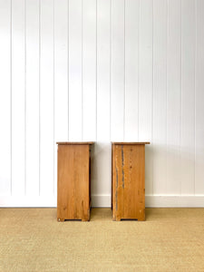 A Charming Pair of Pine Nightstands
