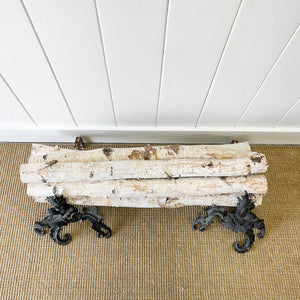 A Well Modeled Pair of Louis XV style Rococo Andirons