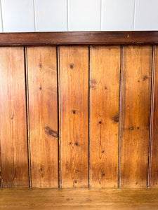 An Antique English Pine Settle or Hall Bench