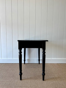Antique English Country Ebonized Desk or Console Table c1890