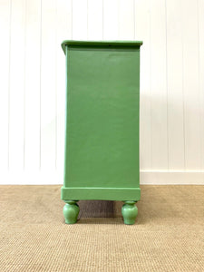 A Large Pine Green Painted Chest of Drawers Dresser c1890