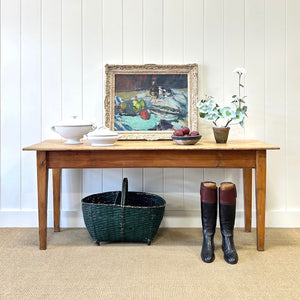 An Antique English Country Pine 6ft Sideboard