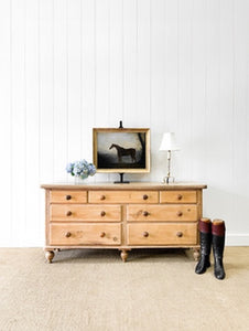 An Antique English Pine Sideboard