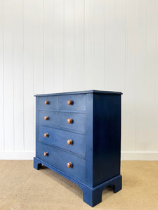 A Blue English Chest of Drawers Dresser c1890