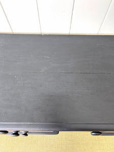 An Ebonized English Country Pine Buffet Sideboard