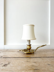 French Gilded Bronze Bedside Lamp c1890