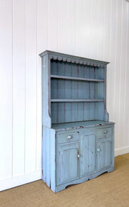 An Antique Pale Blue Welsh Kitchen Dresser or Hutch – The Parsons Nose  Antiques