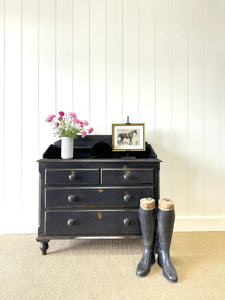 An Ebonized English Pine Chest of Drawers Dresser c1890