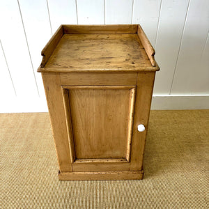 A Charming Pine Nightstand c1890 with Porcelain Knob