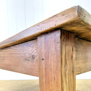 Antique English Country Pine Coffee Table c1890