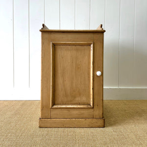 A Charming Pine Nightstand c1890 with Porcelain Knob