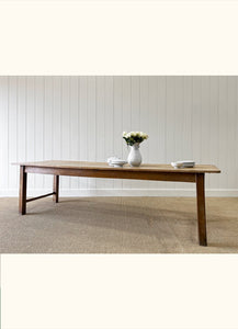 An English 9ft  Early 19th Century Country Oak or Elm Dining Harvest Table