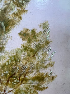 Antique Oil Painting of Cows and Sheep on Board Pastoral c1848